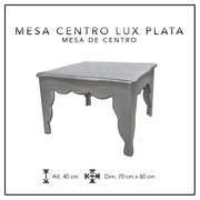 MESA CENTRO LUX PLATA